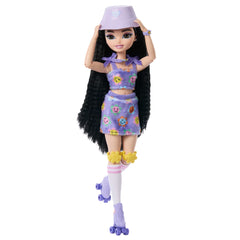 Dream Besties Barbie Renee Roller Skating Fashion Doll With 12 Video & Food Themed Accessories