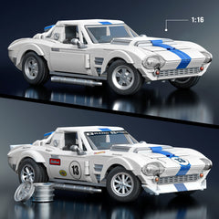 Mattel Brick Shop Hot Wheels Corvette Grand Sport, Kit de Construction de Jouets 918 Pièces, de Collection