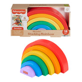 Fisher-Price Arc-en-Ciel à Empiler en Bois, 6Éléments en Bois