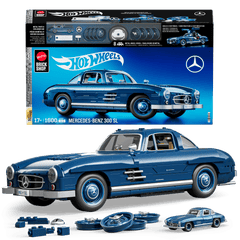 Mattel Brick Shop Hot Wheels Juguete de Construcción Premium Mercedes Benz 300 SL