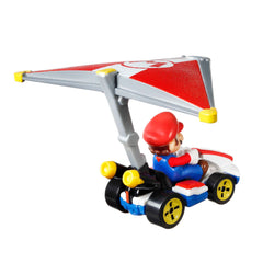Hot Wheels Mario Kart Veículo de Brinquedo Mário Padrão Kart com Super Glider