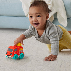 Fisher-Price Camion de Pompiers Sonore, Jouet à Pousser Pour Bébés