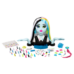 Monster High Tête à Coiffer de Poupée Frankie Stein, 65+ Accessoires
