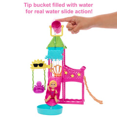 Barbie Toys, Skipper Doll And Waterpark Playset With Working Water Slide And Accessories, First Jobs