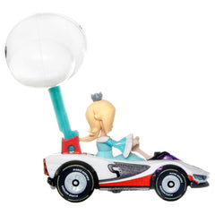 Hot Wheels Mario Kart Veículo de Brinquedo Rosalina P-Wing com Cloud Glider