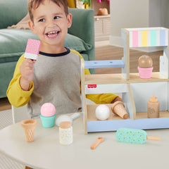 Fisher-Price Coffret Bar Laitier en Bois, 18Éléments en Bois