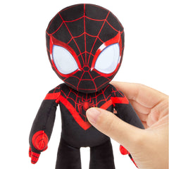 Marvel Plush Talkers Miles Morales Soft Toy, 11.75-Inch Collectible Figure With Sounds & Phrases