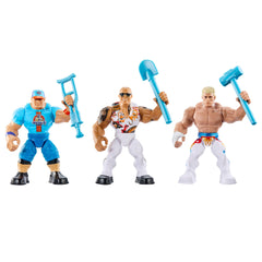 Wwe Knuckle Crunchers Coffret de 3Figurines Articulées et Acc.