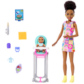 Barbie Skipper Babysitters Inc. Coffret Poupée, Bébé et Access.