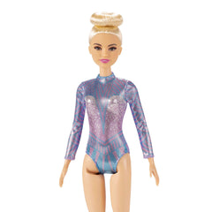 Barbie Rhythmic Gymnast Blonde Doll (12-In/30.40-Cm), Leotard & Accessories