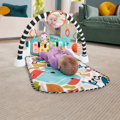 Fisher-Price Tapis Piano Lumières et Apprentissage, Bleu, Français