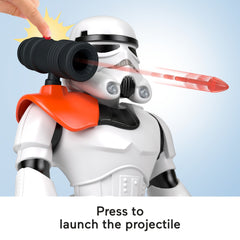 Imaginext Star Wars Stormtrooper Xxl Figure, 16+ Inch Tall Poseable Toy With Launcher