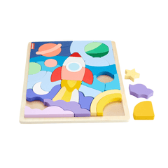 Fisher-Price Casse-Tête de L’Espace en Bois, 42Éléments en Bois
