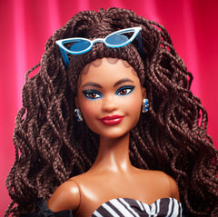 Barbie Signature 65th Anniversary Collectible Doll With Brown Hair And Black And White Gown