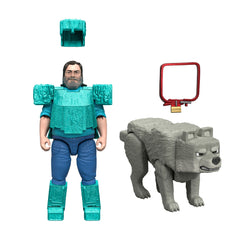 Minecraft – Coffret Figurines – Meilleur Ami Canin, 2 Fig. et 2 Acc.