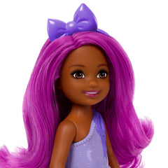 Royal Chelsea Barbie Doll With Pink Hair, Colorful Printed Skirt