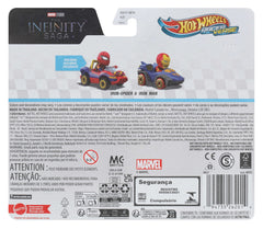 Hot Wheels RacerVerse Veículo de Brinquedo Homem de Ferro e Aranha de Ferro