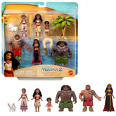 Disney Moana 2 Toys, Moana's Adventure Set With 6 Small Dolls & 2 Accessories