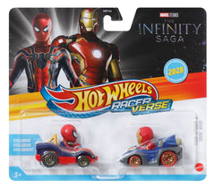 Hot Wheels RacerVerse Veículo de Brinquedo Homem de Ferro e Aranha de Ferro