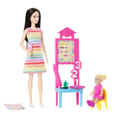 Barbie Poupée enseignante, Blonde, Tout-Petit et Accessoires