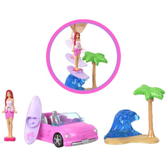 Barbie Mini Barbieland Coffret Véhicule et Poupée Décapotable