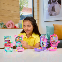 Polly Pocket Coffret Chat Mousaillon, Micro-Poupée, Chats, Access.