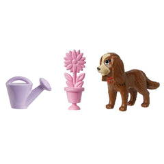 Polly Pocket Coffret Poupée et 18 Accessoires, Chiot et Thème Floral