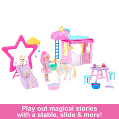 Barbie A Touch Of Magic Chelsea Doll Playset With Baby Pegasus, Winged Horse Toys