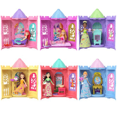 Princesses Disney Tourelle Surprise Petite Poupée, 5 Surprises