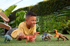 Jurassic World Rebirth Wild Roar Nasutoceratops Dinosaur Toy, Tail Controlled Attack Chomp & Sound