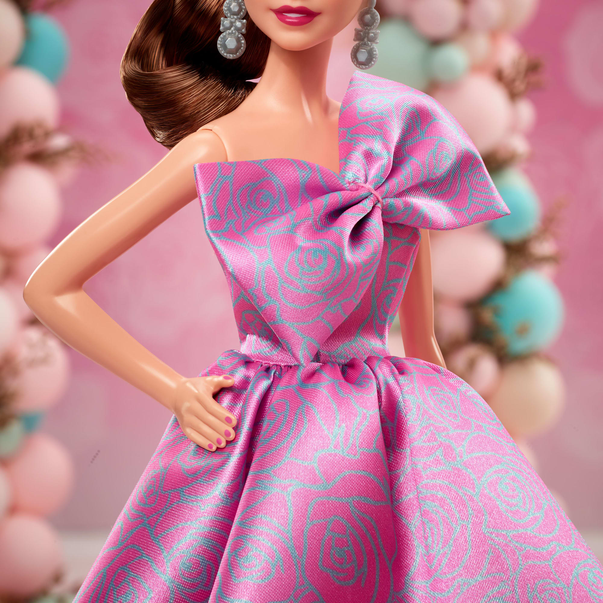 Barbie-Poupée Barbie Joyeux Anniversaire-en Robe Rose Satinée