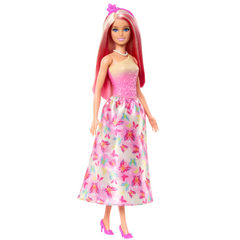Barbie Royal Doll With Pink And Blonde Hair, Butterfly-Print Skirt And Accessories