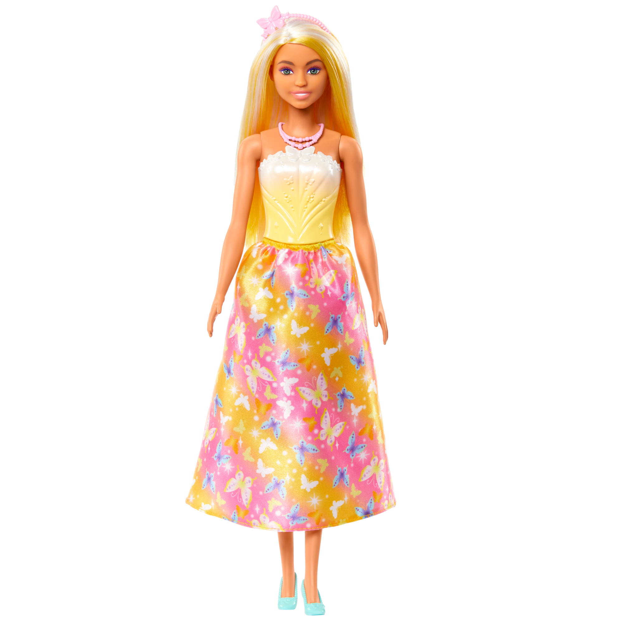 Barbie Fantasía Muñeca Doncella Vestido de Ensueño Amarillo