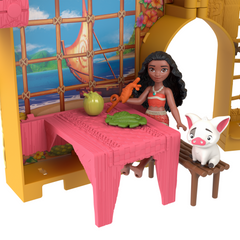 Disney Princess Moana Storytime Stackers Doll House With Small Doll, Animal Friend & 9 Accessories