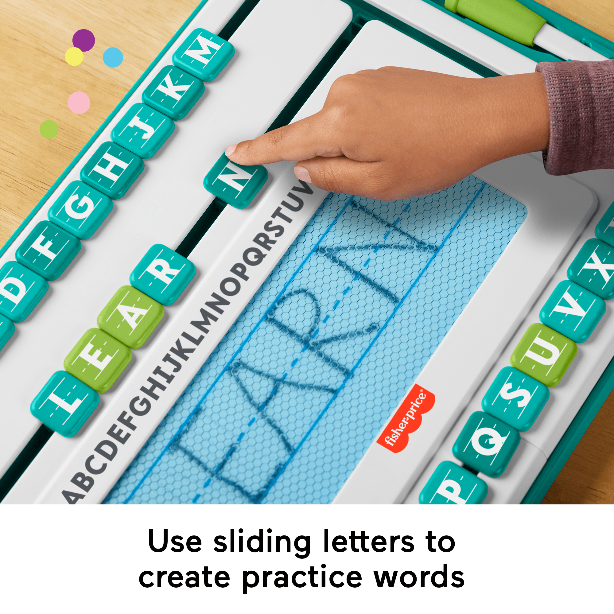 Fisher-Price think & Learn Alpha Slidewriter Preschool Toy Magnetic Drawing Tablet