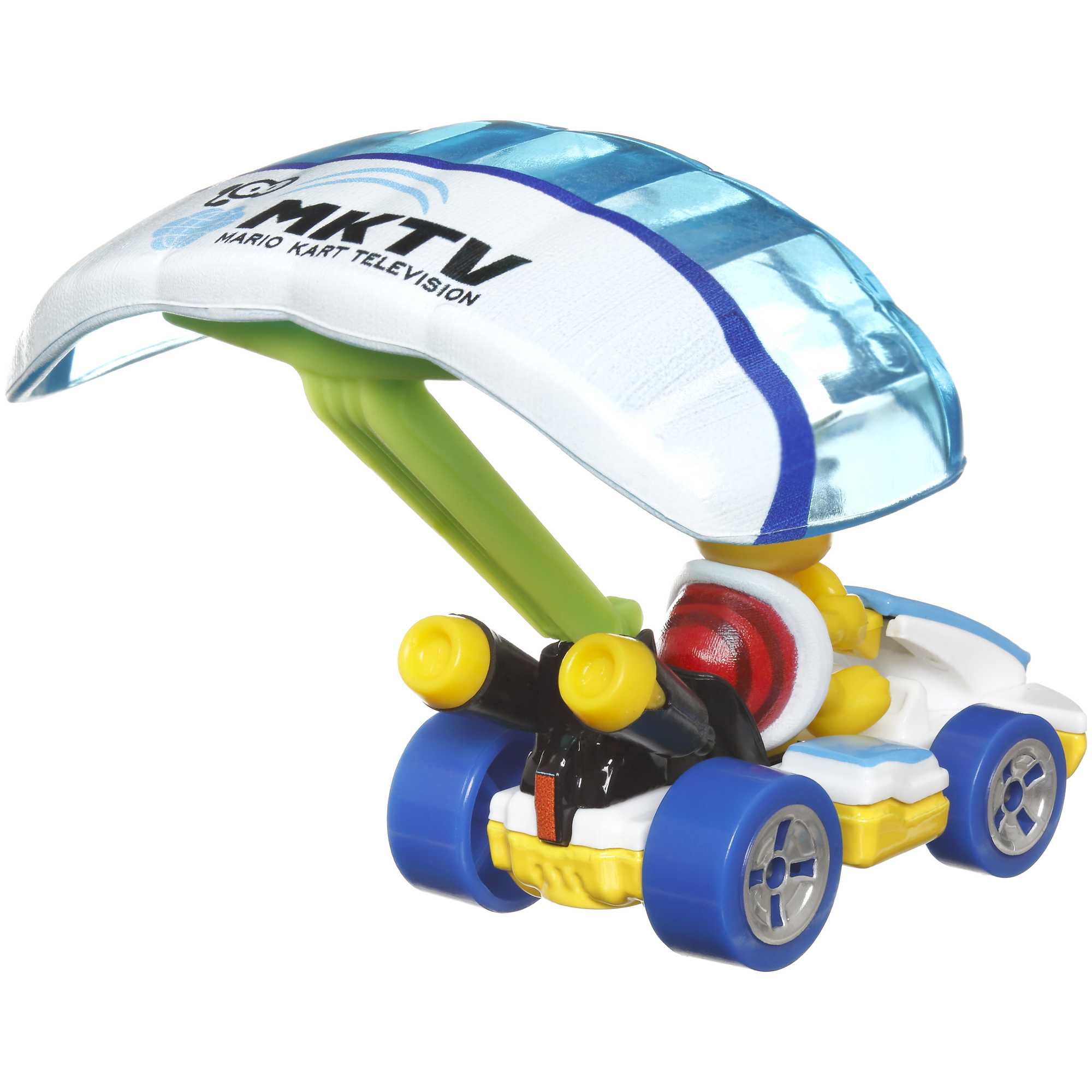 Hot Wheels Mario Kart Vehículo de Juguete Lakitu Estándar Kart con Cloud Glider