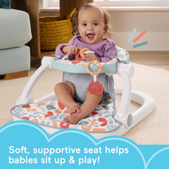 Fisher-Price Portable Baby Chair With Toys, Sit-Me-Up Floor Seat, Fresh Floral