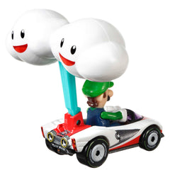 Hot Wheels Mario Kart Veículo de Brinquedo Luigi P-Wing com Cloud Glider