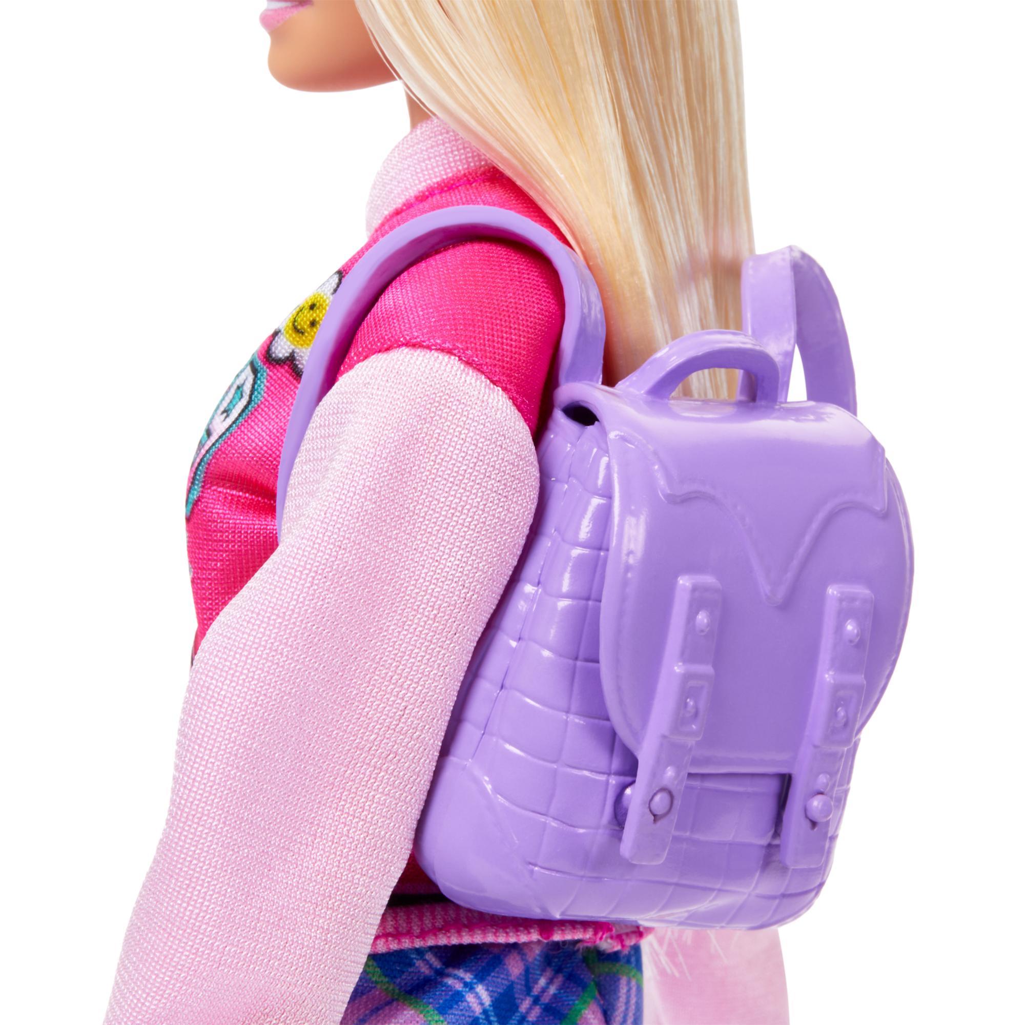Barbie-J’Aime L’École-Coffret Poupée Blonde en Tenue et 7Accessoires