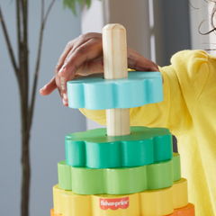 Fisher-Price Brinquedo para Bebês Anéis Empilháveis de Madeira