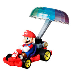 Hot Wheels Mario Kart Veículo de Brinquedo Mário Pipe Frame com Paraquedas