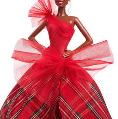 Barbie Signature 2024 Holiday Barbie Fashion Doll, Seasonal Collector Gift, Brown Hair With Plaid Gown