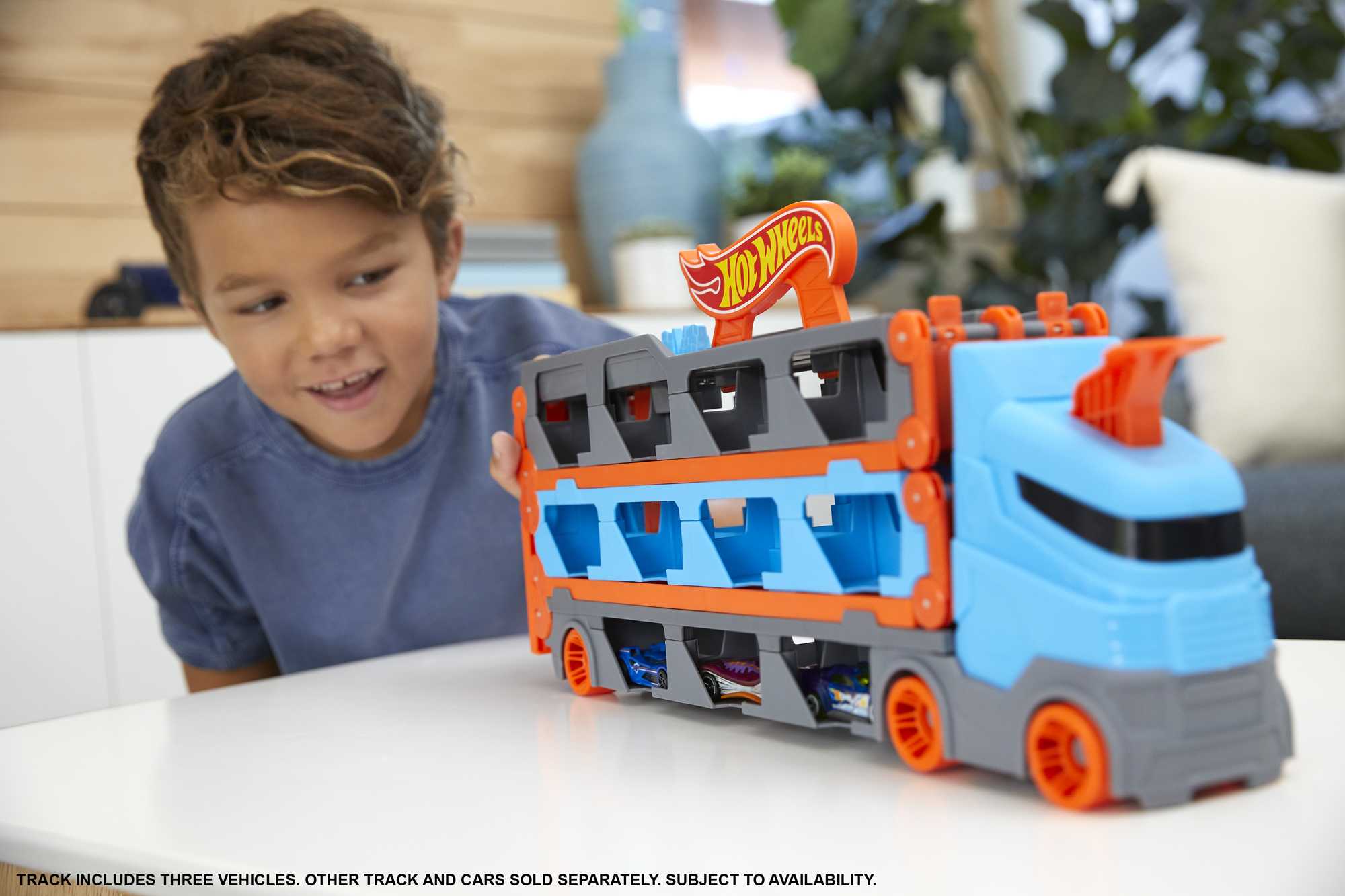Hot Wheels City Pista de Juguete Remolque Pista de Carreras