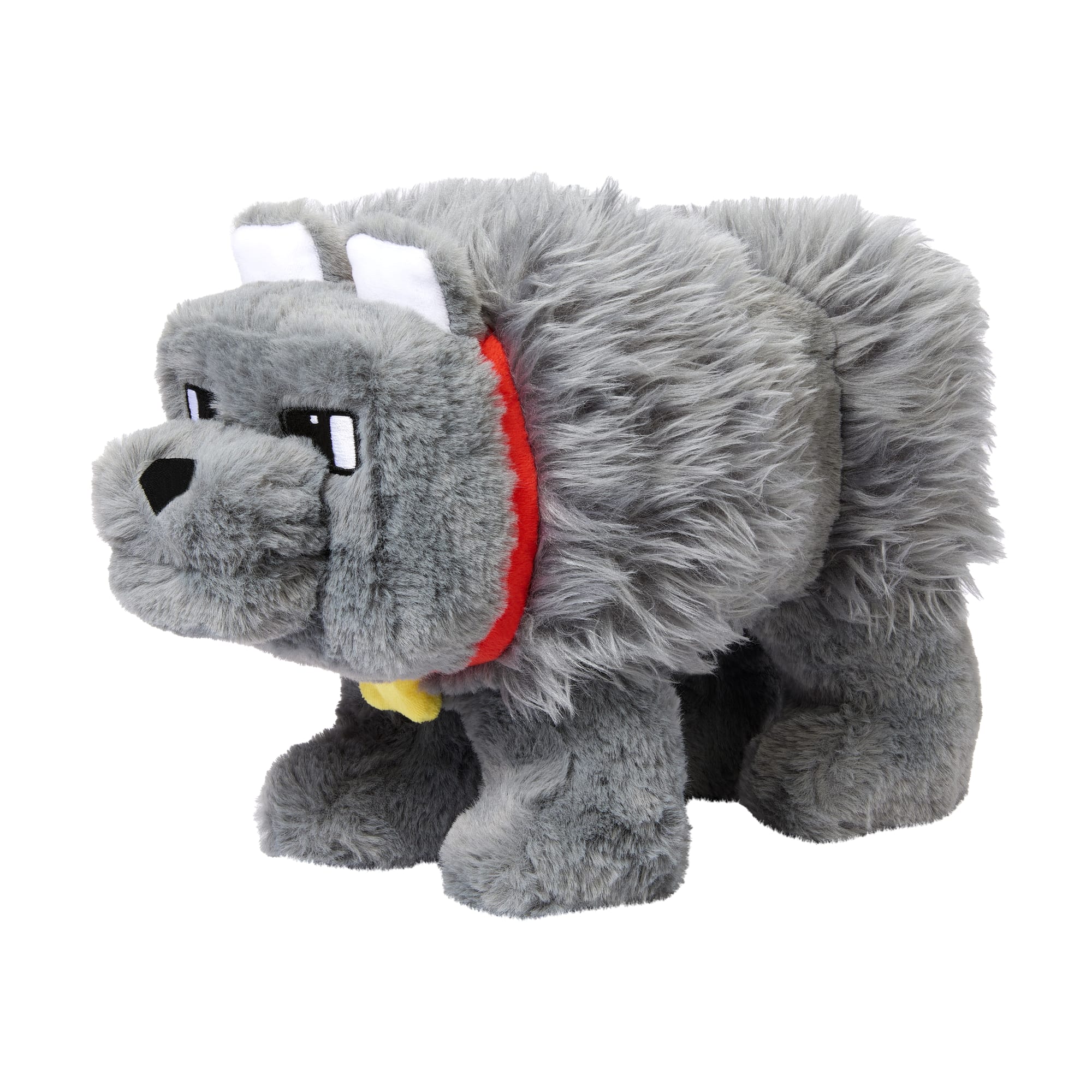Minecraft Dennis The Wolf Interactive Plush Toy With Sounds & Moving Mouth, Inspired By The Movie