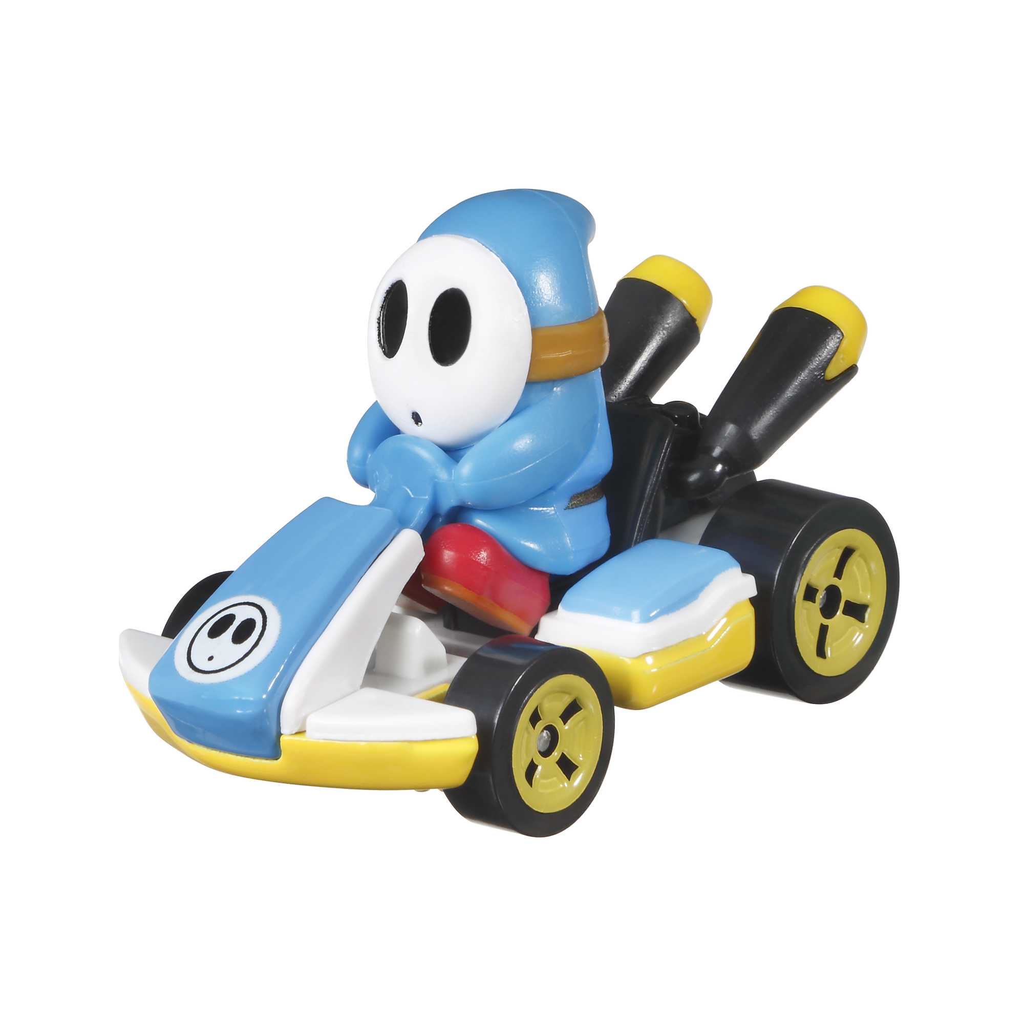 Hot Wheels Mario Kart Veículo de Brinquedo Kart Padrão Shy Guy Azul Claro