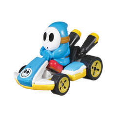 Hot Wheels Mario Kart Veículo de Brinquedo Kart Padrão Shy Guy Azul Claro