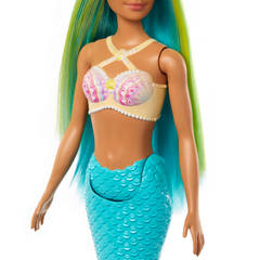 Barbie Fantasia Boneca Sereia com Cabelo Verde e Azul