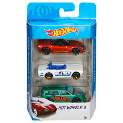 Hot Wheels 1:64 Scale Toy Cars & Trucks, 3-Pack