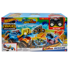 Hot Wheels Monster Trucks Arena Smashers Color Shifters 5-Alarm Rescue Playset