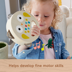 Fisher-Price Wooden Musical instruments Gift Set Toddler Creative Play, 6 Wood Pieces
